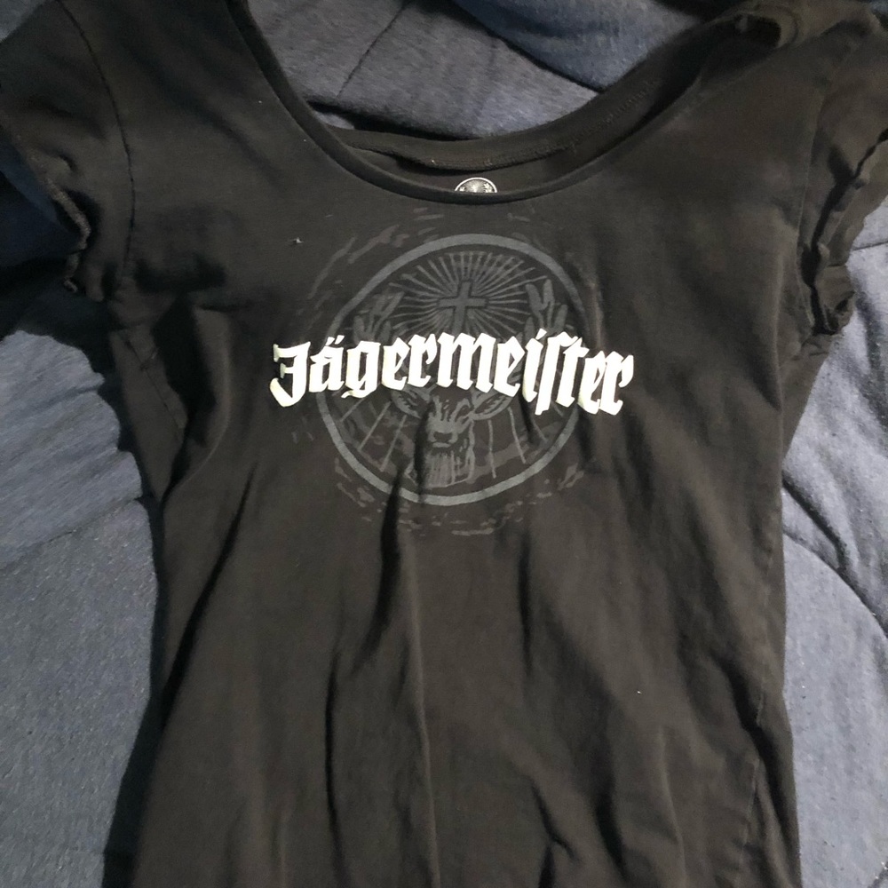Jagermeister short sleeve crop top